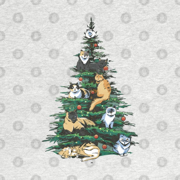 Cats in Christmas Tree by Digital-Zoo